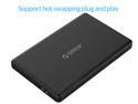 ORICO 2588S3 Tool Free 2.5-Inch SATA to USB3.0 External Hard Drive Disk Enclosure, Optimized for SSD, Support UASP Transfer Protocol - Black
