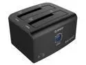 [Upgrated with Offline Clone Function ]ORICO 2 bay 2.5 & 3.5 inch USB3.0 & eSATA to SATA Docking Station Tool Free for 2.5 or 3.5 inch HDD, SSD Stand Alone Clone -Black