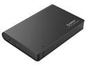 ORICO Aluminum Tool Free 2.5 inch Type C USB 3.0 to SATA III External Hard Drive Enclosure for HDD/SSD [ Support UASP ]- Black (2598C3-V1)