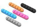 Orico Cable Clips 5 Colors Pack 5 Slots Cable Organizer Silicone USB Cable Winder Desktop Tidy Management Clips Cable Holder for Mouse Headphone Wire Organizer