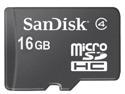 SanDisk 16GB Micro SDHC Flash Card Model SDSDQ-016G BULK PACKAGE