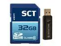32GB SD HC Class 10 SCT Secure Digital Ultimate Extreme Speed SDHC Flash Memory Card 32G 32 GIGS GB FOR Digital Camera SLR Tablet Computer GPS SoCal Trade Dual Slot MicroSD & SD HC Card Reader