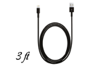 8 Pin to USB 3 ft Data Cable Charger for iPhone 5 iPod Touch 5th Nano 7th