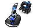 PS3 Controller Charger Stand for Sony Playstation 3 Controller Wireless Dualshock 3 Charging, 2 Tier Docking Station Stand and 2 USB PS3 Cable Compatible ports with LED Indicators, Slim Black
