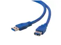 USB 3.0 Extension Cable (6 Feet) - Superspeed USB 3.0 Type A Male to Female Extender M/F Bi-Directional Connector Adapter Wire Cord Plug Jack for Data Transfer Sync & Charge - Blue