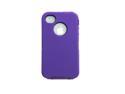 iPhone 4 4s Hybrid Case & Holster --- Protective Multiple Layer Design Comparable to Incipio and OtterBox Defender Series --- Purple / Black
