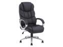 BestMassage High Back Leather Executive Office Desk Task Computer Chair w/Metal Base - Black