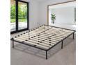 Platform Bed Frame Mattress Foundation Queen Size Metal Bed Base Heavy Duty Wood Slat With Bedroom No Box Spring Needed