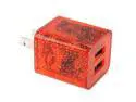 Mini Visible LED Light Illuminated Universal Dual USB Port Charging Power Adapter Wall AC Charger Red