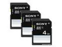 Sony SF4N4/TQM 4GB SDHC Flash Memory Card for Cameras Notebooks Laptop PC (3 Pack)