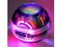 NSD Power Rainbow-Lit Gyroscopic Spinner Wrist & Forearm Exerciser with LED Light - Purple