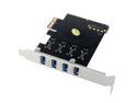 4-Port SuperSpeed USB 3.0 PCI Express Controller Card Adapter 15-pin SATA Power Connector Low Profile