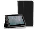 SUPCASE Dell Venue 8 (Android) Slim Fit Folio Leather Case (Black) - Flip Cover and Stand, Elastic Hand Strap, Not Fit Dell Venue 7/Dell Venue 8 Pro (Windows 8.1) Tablet