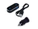 Black Wireless 3.5mm In-car FM Transmitter Handfree LCD Display Car Radio Adapter with Car Charger for Apple iPhone 5S 5C 5 5G 4S 4 3S 3G iPad 2 3 4 5 ipad mini Samsung Galaxsy S4 S3 Note 3 HTC One M7