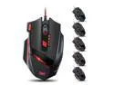 Victake Precision 8000 DPI Gaming Mouse - 6 Speed DPI Adjustment, 13 Light Modes, 8 Buttons, Optical Engine Power for Pro Gamer/Office - Black