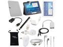 DigitalsOnDemand ® 13-Item Accessory Bundle for Samsung Galaxy Tab 3 10.1 (10.1-Inch) P5200/ P5210 - Leather Case, TPU Cover Case, Screen Protector, USB  Cables + Chargers