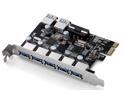 UtechSmart 7-Port Superspeed USB 3.0 PCI-E Express Expansion Card with 5V 4-Pin Power Connector for Desktops [ Chipset: Renesas µPD720201 + VLI VL812; 5 Port Outside & 2 Port internal ]