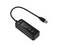 UtechSmart USB 3.0 4-Port Hub, Backward Compatible with USB 2.0 - Black - US-USB3-HUB4E-B