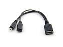 Baaqii CB084 Micro USB Host OTG Cable w/ USB power for Samsung phone i9100 i9300 i9220 9250
