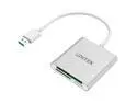 Unitek USB 3.0 SD Card Reader Memory Card Reader Writer Compact Flash Card Adapter for CF/SD/TF Micro SD/ Micro SDHC/MD/MMC/SDHC/SDXC UHS-I Card for Windows, Mac - Silver (Aluminum)