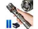 Elfeland 6000LM T6 LED Zoomable Rechargeable Flashlight Torch Lamp 18650 Battery Charger 5 Modes