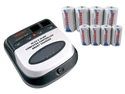 Combo: BC1HU Universal Smart Charger + 4 C & 4 D Premium NiMH Rechargeable Batteries