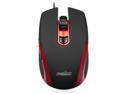 Perixx PERIMICE-307R, High Performance Mouse - Wired USB - Red - Gaming Stylish Design - 3.93"x2.40"x1.34" Dimension - Non-Programmable 5 Button - High Precision Blue LED - 800/1600 DPI Resolution