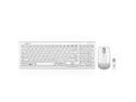 Perixx PERIDUO-710 Wireless Compact Keyboard and Mouse Combo Set, Small Chiclet Key Keyboard Mouse Combo with Numeric Keypad with 7 Hot Keys and 128 Bit AES Encryption, Piano White, US Layout