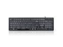 Perixx PERIBOARD-317 Wired Backlit USB Keyboard, Big Print Letter with White Illuminated LED, Standard Full Size Keyboard, Black, US Layout