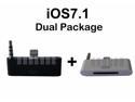 Black and White Dual Pack OEM Apple 8 Pin Lightning with 3.5mm Jack AUX Audio to 30 Pin Dock Converter Adapter Connector for Apple iPhone 5S 5C 5 iPod Touch 5 5th Generation 5G