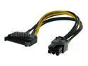 6 Pin to SATA Power Cable Adapter Converter for PCI-E to 15 Pin SATA Lead Cord Computer Internal Connector PC DIY