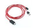 6.5 Feet MHL Micro USB to Hdmi 1080p Hdtv Adapter Cable for Samsung Galaxy S3 S4 Note 2 and Mhl-enabled Phones