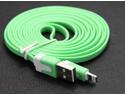 Green 8 Pin USB Charger Data Cable Cord iPhone 5 iPod Touch 5 Nano 7 6 FT 2M