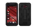 ASMYNA Black/Black Symbiosis Stand Protector Cover Compatible With HTC Droid DNA