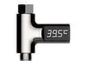 LED Digital Shower Thermometer Battery Free Real Time Water Temperature Monitor Kids Adults - Silver