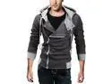 Men Boy Assassin Creed 1/2/3/4 Hoody Hoodied Sweatshirt Hoodie Jumper Pullover Dark Grey Size XL