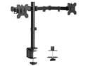 VIVO Black Dual LCD Monitor Desk Mount Stand, Heavy Duty Fully Adjustable, Fits 2 Screens up to 30" (STAND-V002)