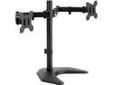 VIVO Black Dual Monitor Mount, Freestanding Desk Stand, Heavy Duty, Adjustable, Fits Up to 27" Screens (STAND-V002F)
