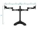 Mount-It! Dual Monitor Stand | 27" Max Screen Size| VESA 75 100