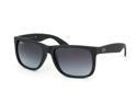 Ray Ban RB4165 Justin Sunglasses - Rubber Black Frame / Gray Gradient Lenses 601/8G (Size 54-16)