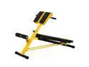Soozier Multi-Functional Adjustable Hyper Extension Bench Dumbbell Bench Roman Chair Ab Sit up Decline Flat Black and Yellow