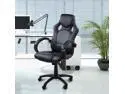 HOMCOM Racecar Style Executive Office Chair High Back Home Office Computer Swivel Chair (Black/Grey)