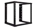 NavePoint 9U Wall Mount Open Frame 19" Server Equipment Rack Threaded 16 inch depth Black