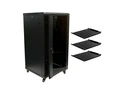 Navepoint 22U Networking Cabinet 600mm Depth with Casters, Shelves, Fans