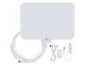 1Byone OUS00-0562 Amplified HDTV Antenna - 50 Miles Range with Signal Booster USB Power Supply, 20 Feet Coaxial Cable - White/Black