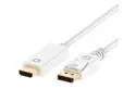 CORN Gold Plated Display Port to HDMI HDTV Cable 6 Feet (DP to HDMI) 1920x1200 / 1080P Full-HD 1.8M Male AV Cable Adaptor LCD PC Laptop DisplayPort Latching Male (6FT)