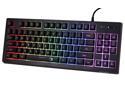 NPET G11 Gaming Keyboard 87 Keys Small Compact Rainbow Backlit Keyboard USB Wired Anti-Ghosting and Water Resistant Membrane Keyboard for PC/Laptop/Desktop/Computer 