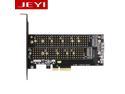 JEYI SK6 M.2 NVMe(M Key)&NGFF(B Key) SSD to PCI-E 3.0 x4 Adapter Converter Card