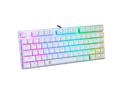 E-Element Z-88 RGB LED Backlit Water-Proof Mechanical Gaming Keyboard with 81 Keys Anti-Ghost keys, DIY Blue Switches, White