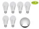 6 Pieces 12w Globes A19 LED Bulb Light Lamp 6000-6500k Cool White E27/E26  AC110v No Dimmable Indoor lighting 100w Replace 50,000 Hours Lifespan